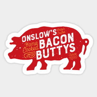 Onslow's Bacon Butty - Pig Design Sticker